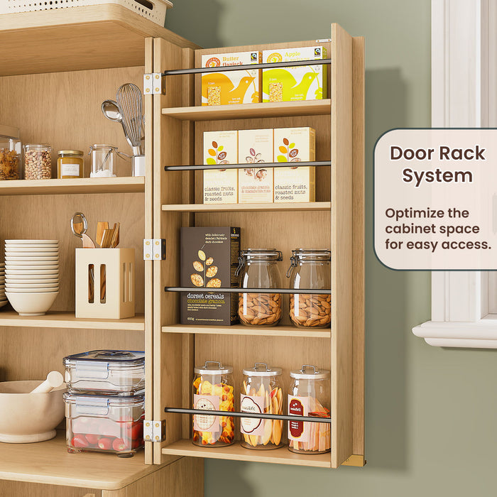 Kitchen Pantry Cabinet With 6 Doors