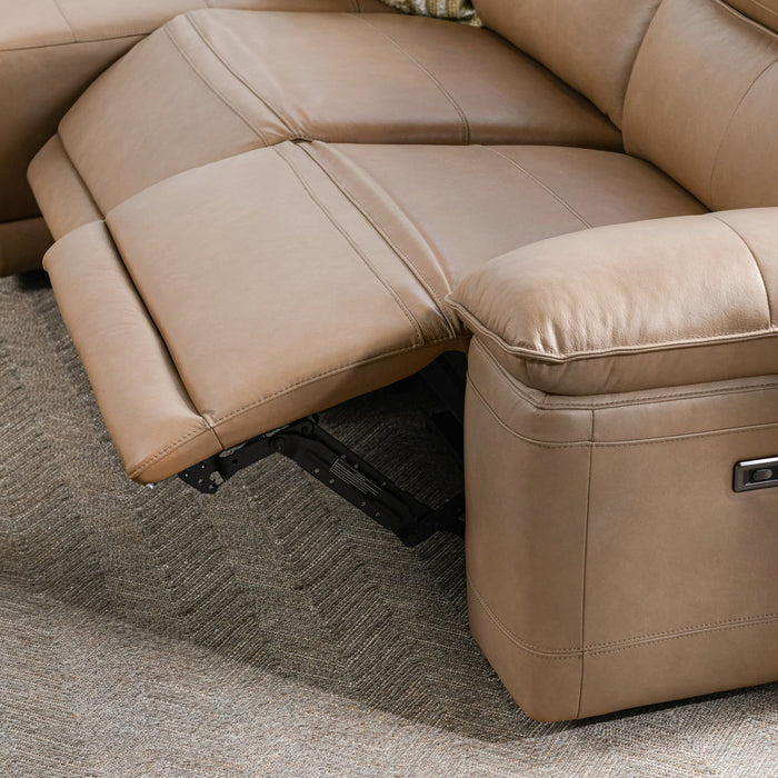 Branford - Power Recliner Sectional With LAF Chaise - Camel