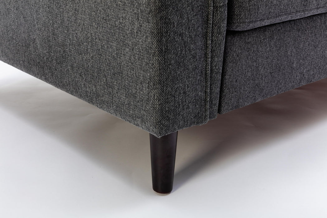 Stanton - Chair With Tufted Arms - Dark Gray