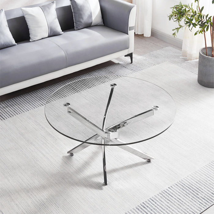 Round Table With Angular Slanted Legs