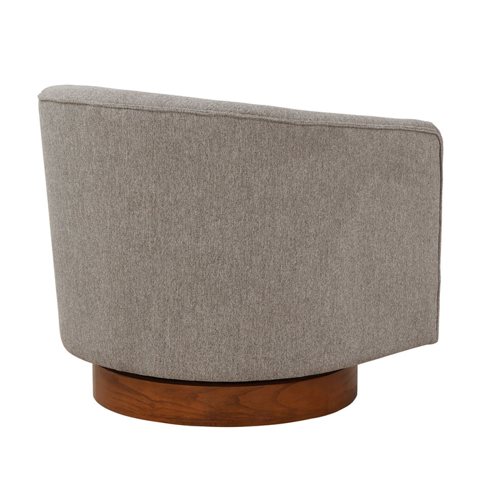 Miramar - Swivel Barrel Chair With Wooden Base