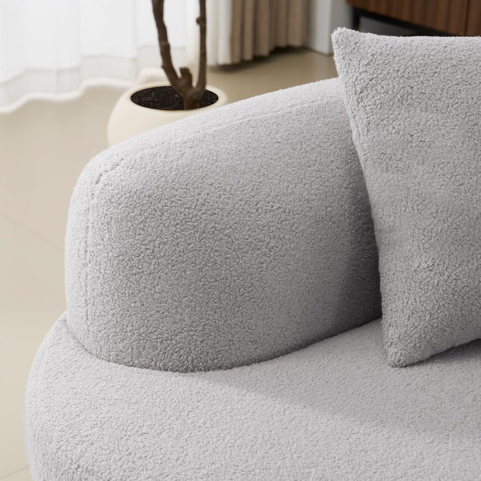 Curved 4 Seater Full Compression Sponge Sofa
