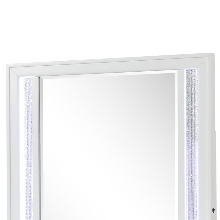 Abigale - Mirror For Dresser Top Made With LED (Includes Only Mirror) - White