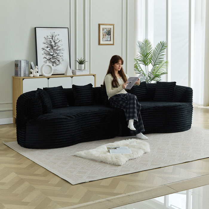 Sectional Sofa, Oversized 4 Seater With Deep Seat Design