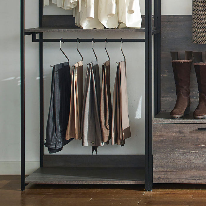 Monica - Wood Walk In Closet System & Modular Design Melamine - Rustic