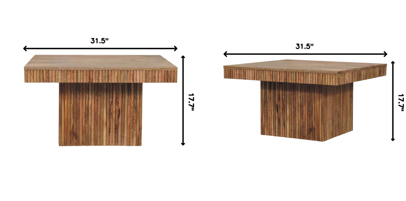 Soba - Chunky Coffee Table - Oak