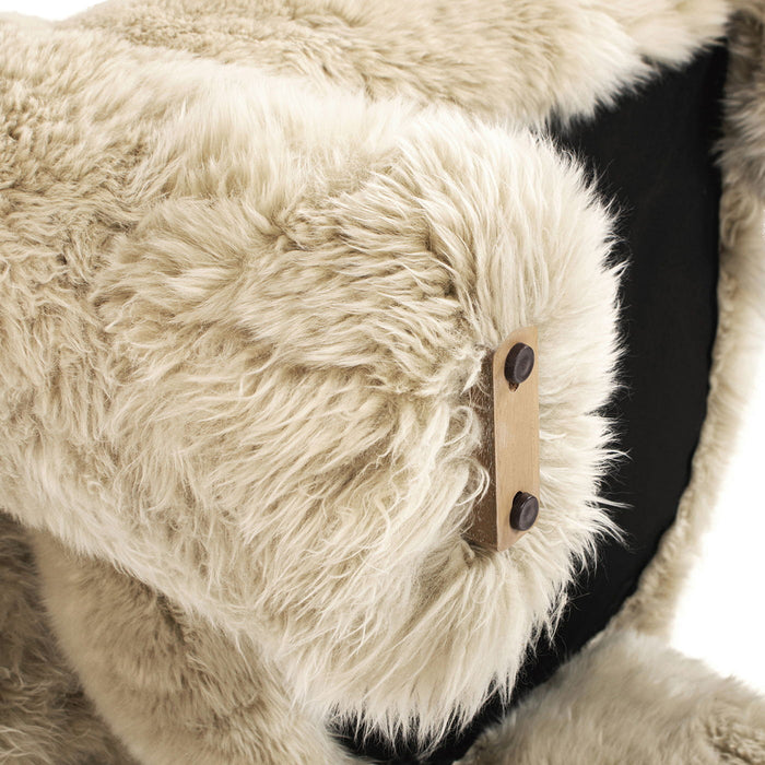 Avalon - Genuine Sheepskin Fur Split Barrel Back Accent Chair - Natural Blonde