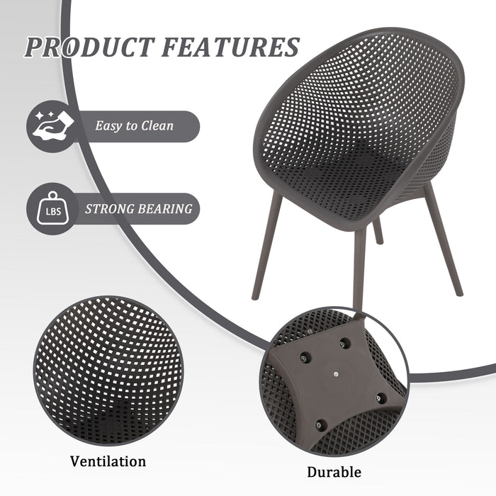 4 Pack Lounge Chair Set With Long Table