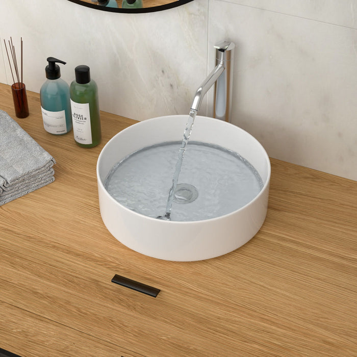 Elegant Ceramic Vessel Bathroom Sink With Stain Resistant Finish
