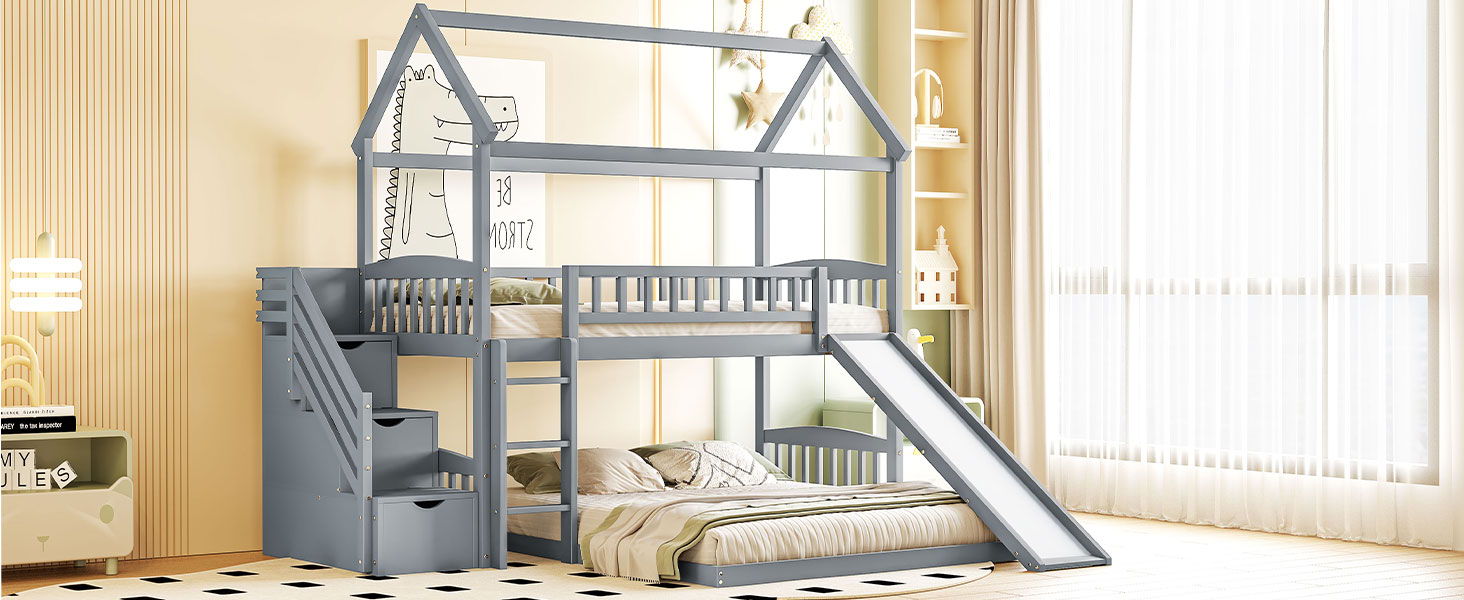 House Bunk Bed With Slide