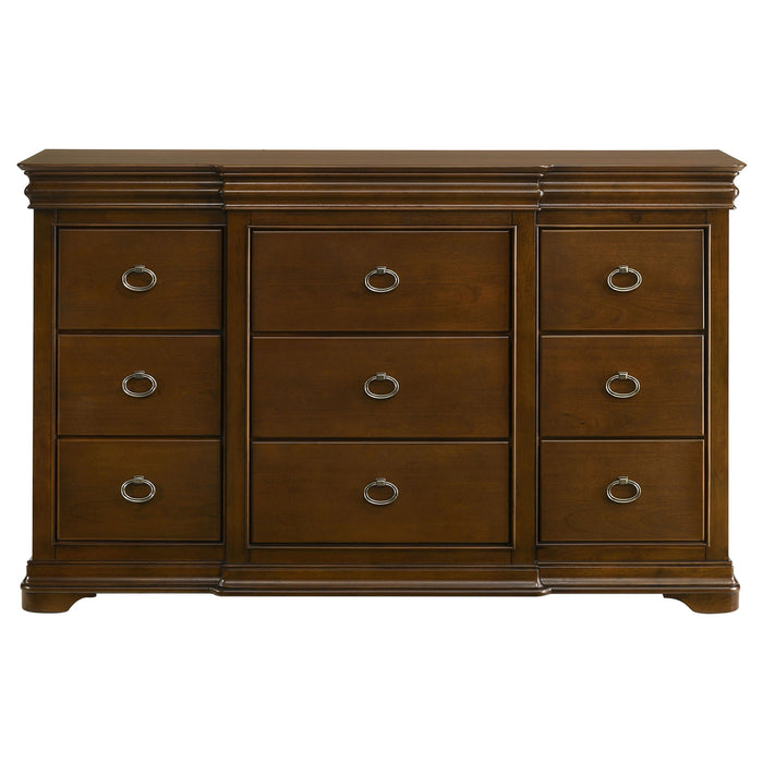 Leonide - 9 Drawer Dresser - Cherry