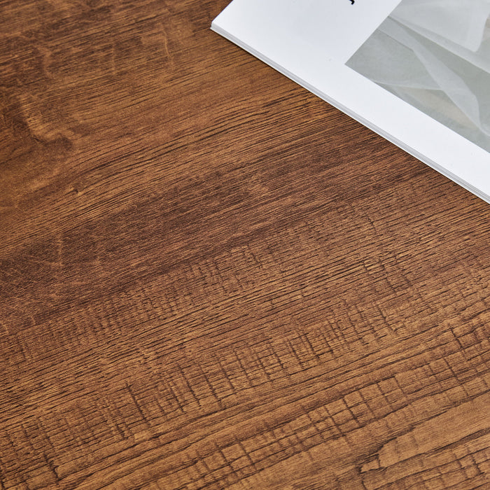 Modern 2 Tier Coffee Table With Open Storage Shelf For Living Room