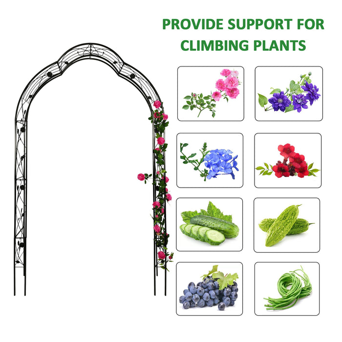Metal Garden Arch Assemble Freely With 8 Styles Garden Arbor Trellis Climbing Plants Support Rose Arch