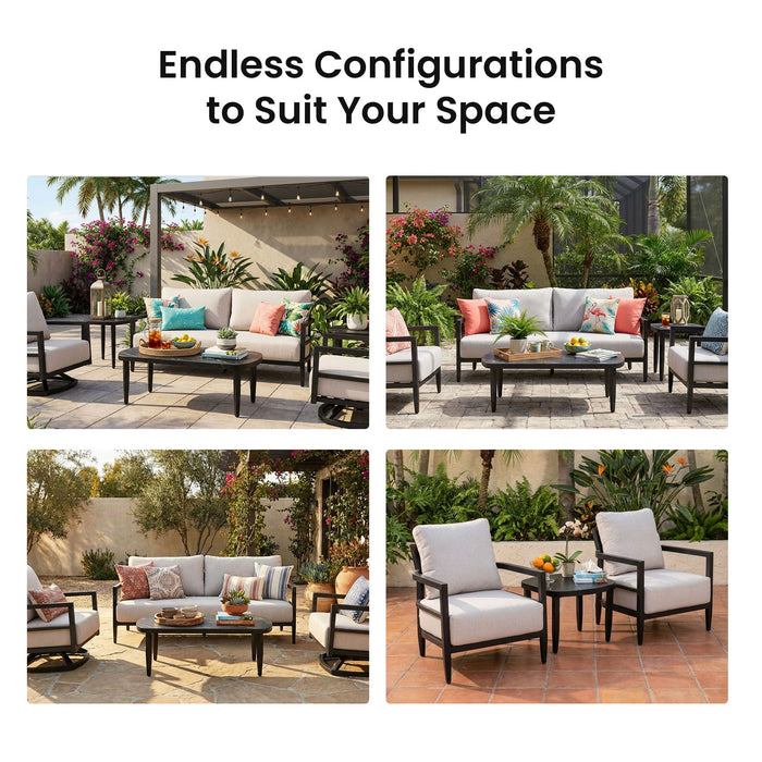 Outdoor Elegance Table, Rounded Corners