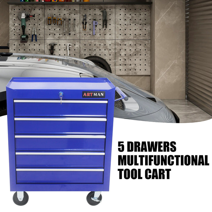 Multifunctional Tool Cart With Wheels And Drawers