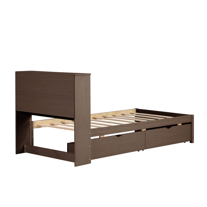 Bed Frame With Built In USB Port And 2 Drawers