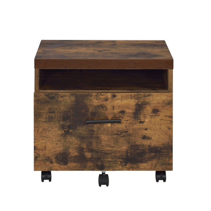 Bob - File Cabinet - Weathered Oak / Black