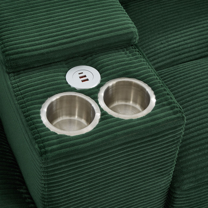 Modern U-Shaped Sectional Sofa With Storage Ottomans