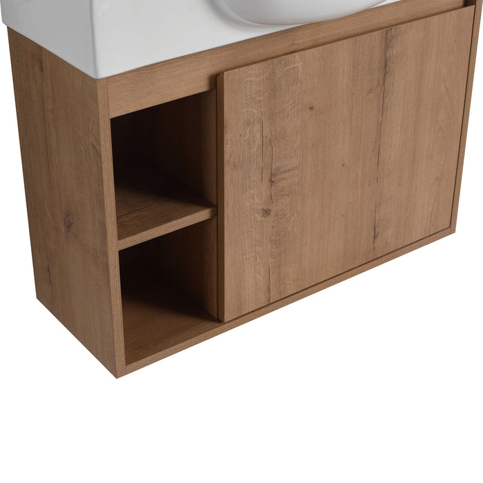 Sleek Design Freestanding Bathroom Vanity With Sink, Soft Close Door