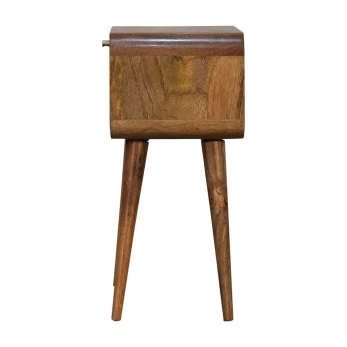 Mini Woven Nightstand - Oak