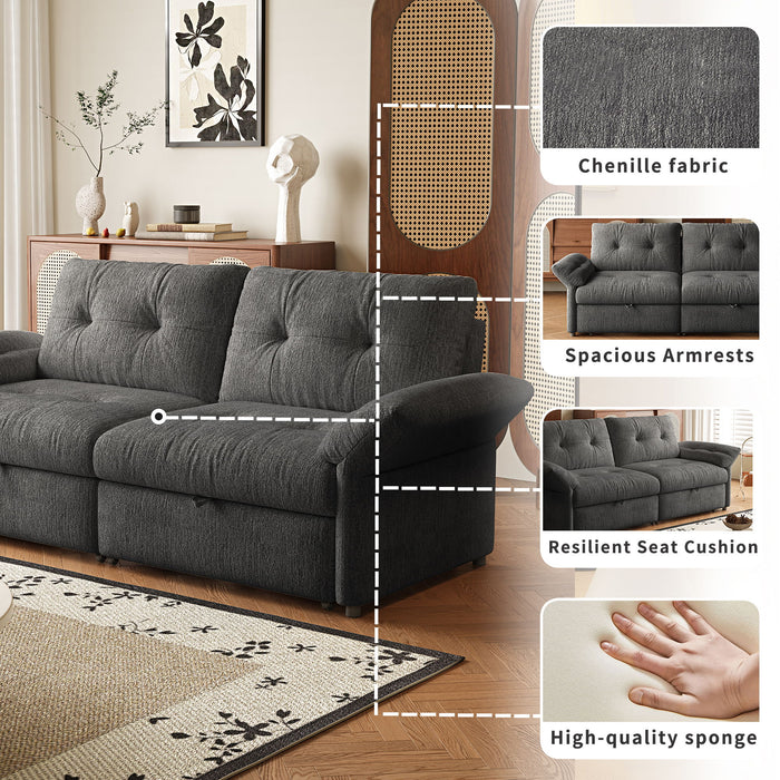Sofa Bed, 2 In 1 Design For Living Rooms