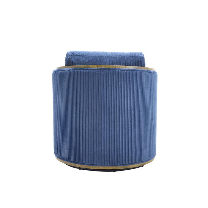 Corduroy Barrel Chair, 360 Degree Swivel
