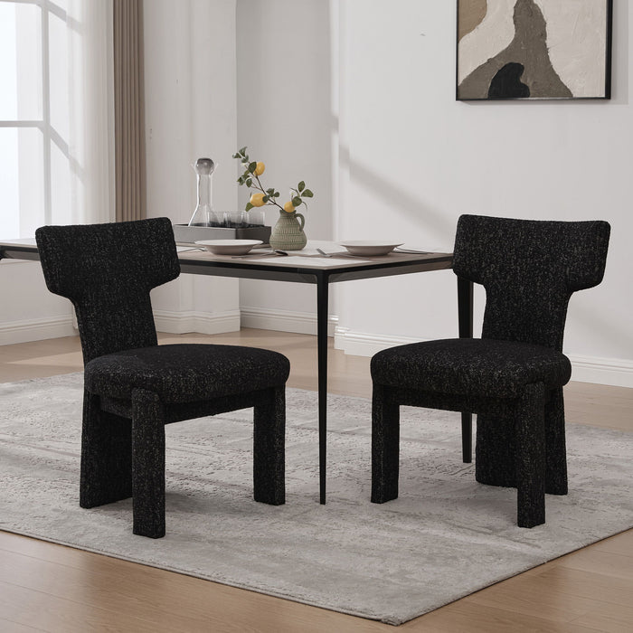 Armless Curved Back Accent Chairs