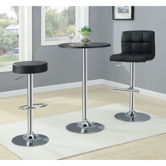 Adjustable Bar Stool (Set of 2) - Black
