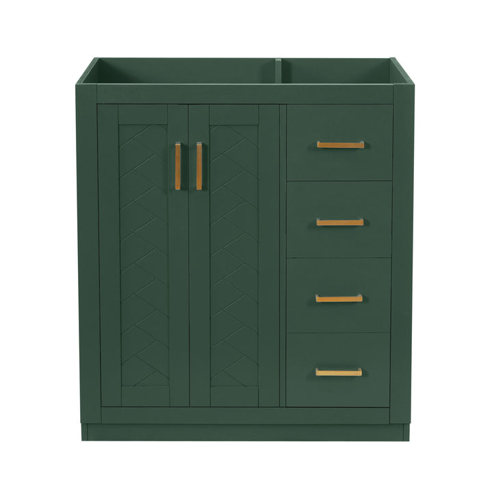 Retro Style Bathroom Vanity With 3 Drawers & Soft-Closing Doors