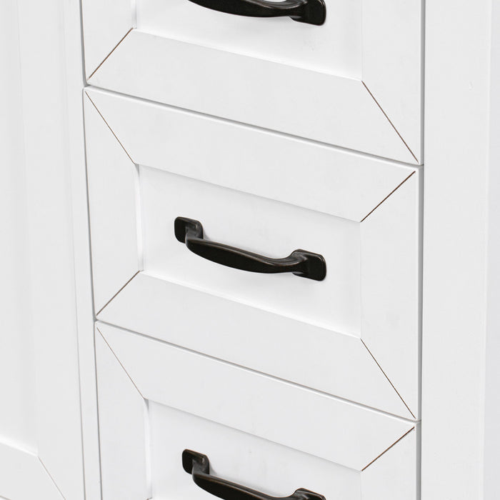 Modern Bathroom Vanity Base Only, 2 Doors And 3 Drawers