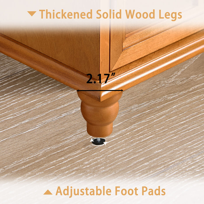 Floor Cabinet With Adjustable Shelf, Storage For Entryway