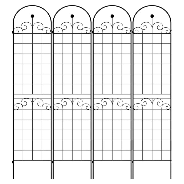 Metal Garden Trellis For Climbing Plants Outdoor Rustproof Plant Support Rose Trellis Netting Trellis