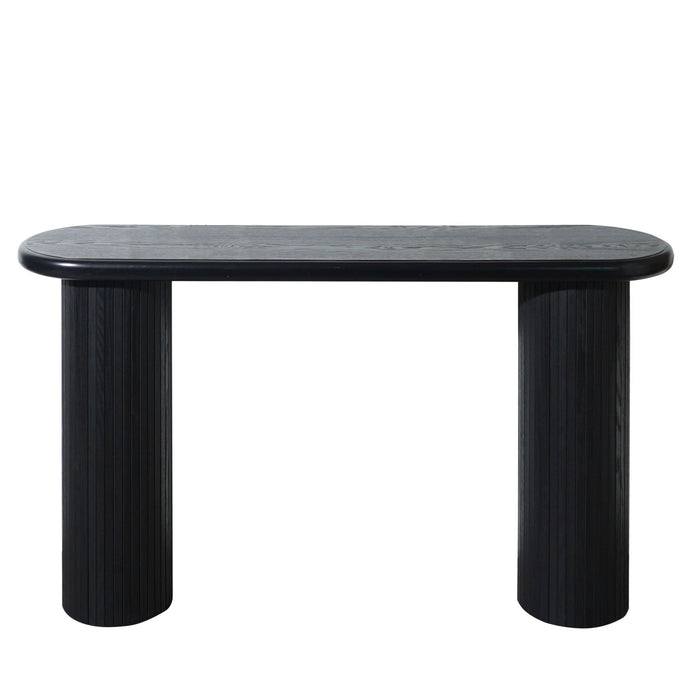 Fluted Cylinder Console Table - Black