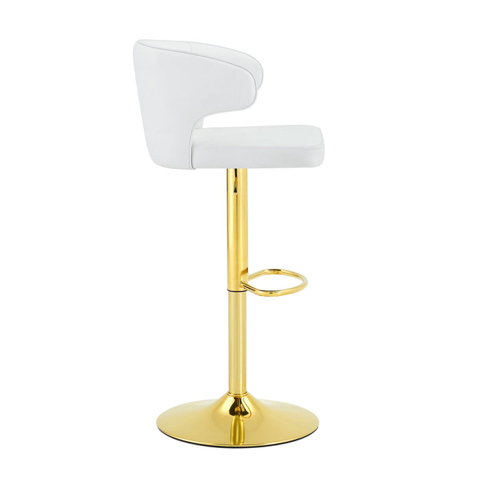 Adjustable Swivel Bar Chair With High Back Support