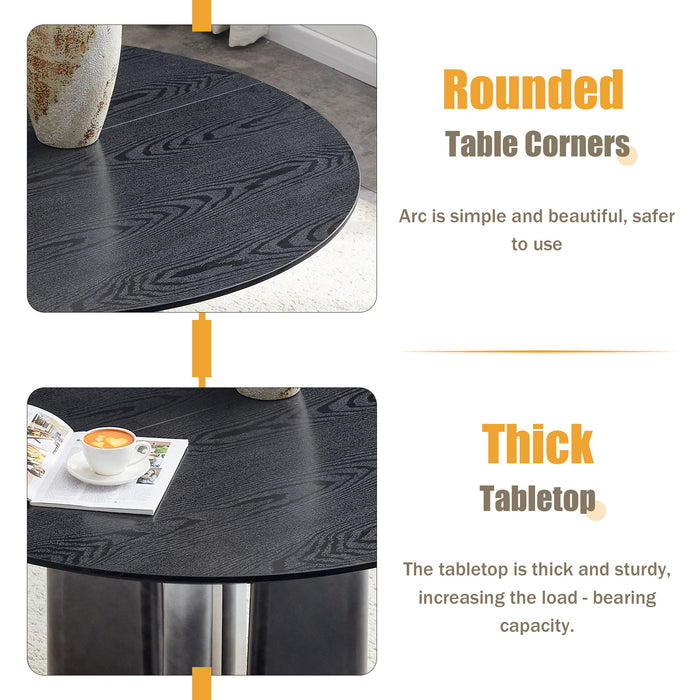 Round Dining Table With Cross Base, Modern Home Furniture