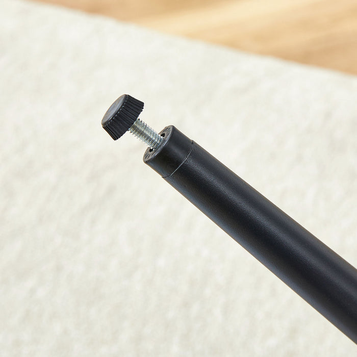 Modern Medieval Style Cushioned Side Chairs Set With Black Metal Legs For Kitchens