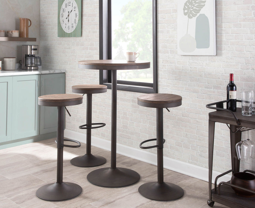 Dakota - Industrial Design Adjustable Barstool (Set of 2)