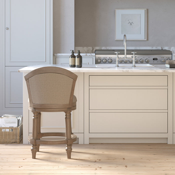 Barrel Back Stool With Swivel