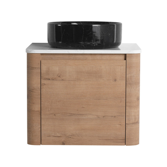Wall Mounted Bathroom Vanity With Art Sink & 1 Soft Close Door