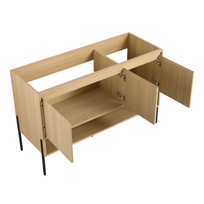 Modern Bathroom Vanity Combo With Single Resin Sink And Storage Cabinet