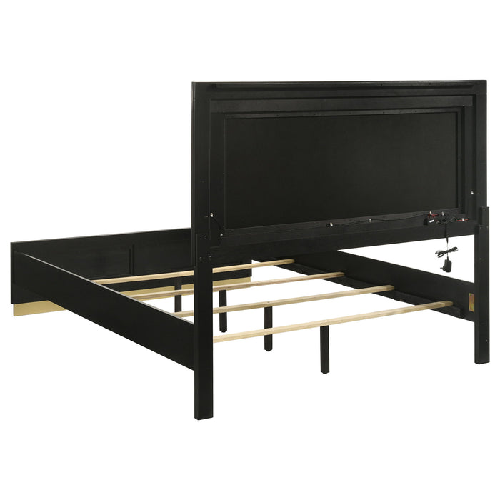 Sophia - Panel Bed With LED Headboard