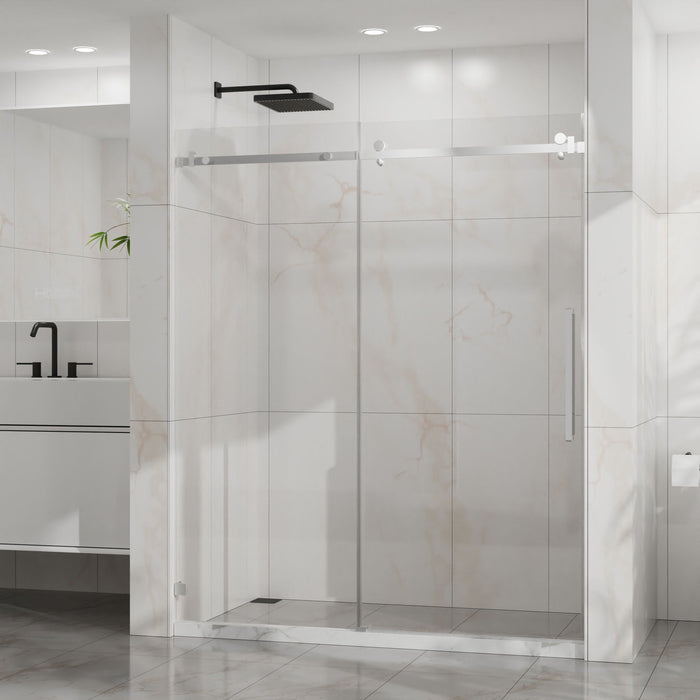 Frameless Tub Sliding Shower Door With Easy Clean Coating