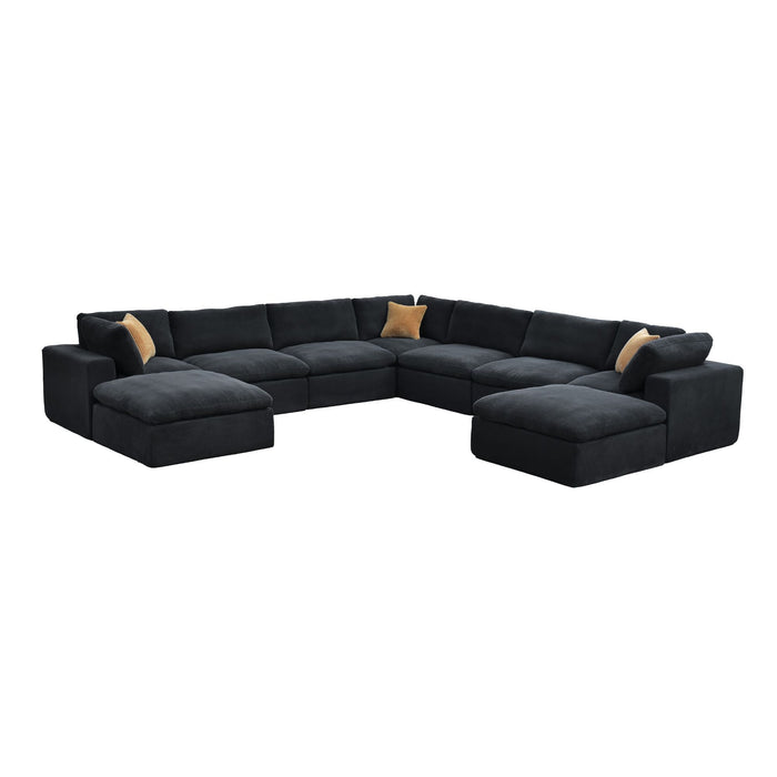 Custom Configuration Modular Sectional With Toss Pillows