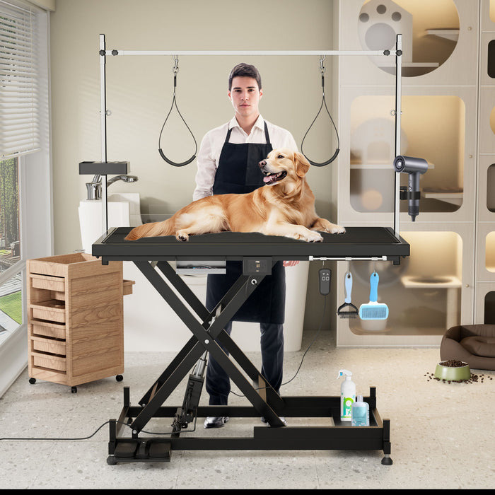 Super Deluxe Electric Pet Grooming Table, Height Adjustable