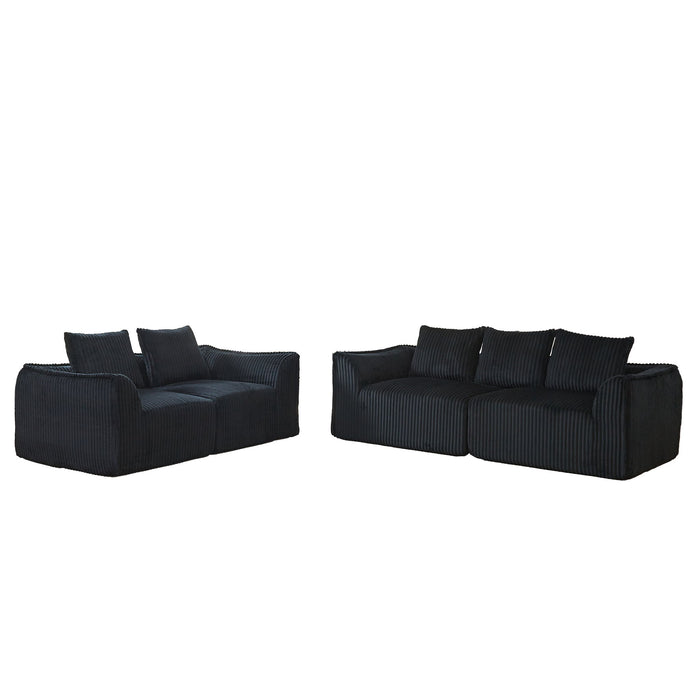Minimalist Set With Curved Lines & Gently Sloped Backrest