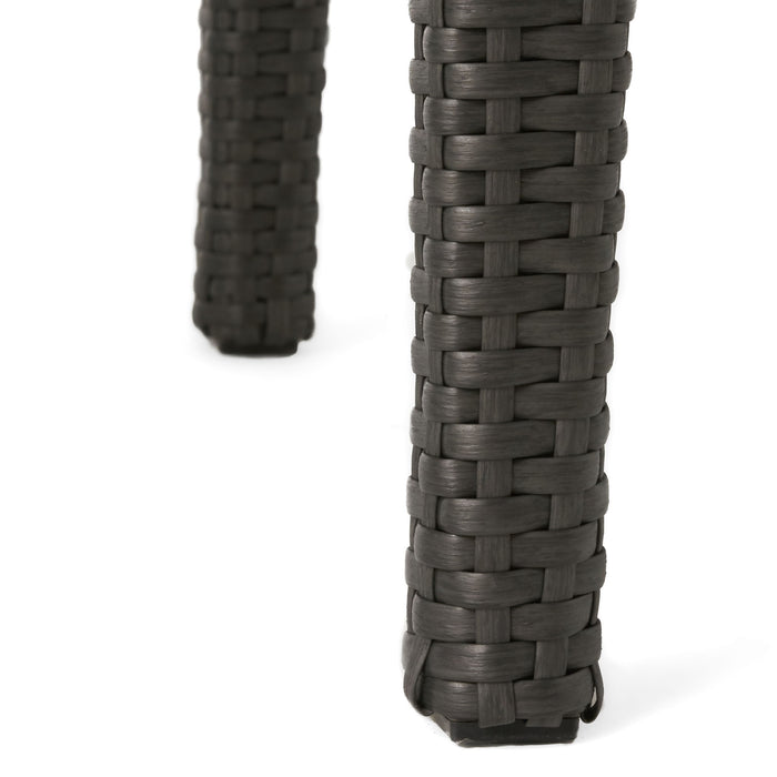 Contemporary Antibes Loveseat & Table Set Outdoor - Gray