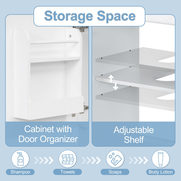 Bathroom Vanity With Sink, Cabinet With Adjustable Shelf