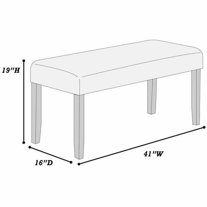 Contemporary Dining Bench Soft Upholstered