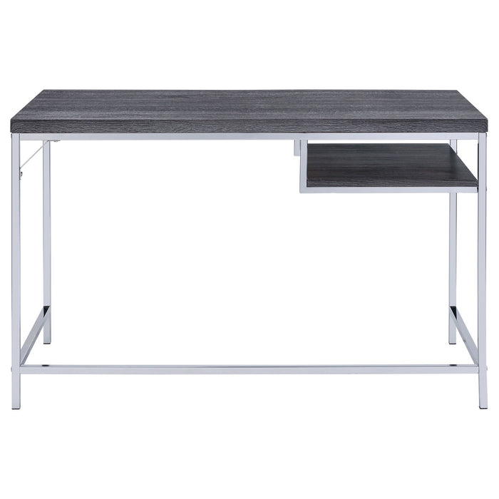Rectangular Writing Desk, Compact Size For Home Office - Gray
