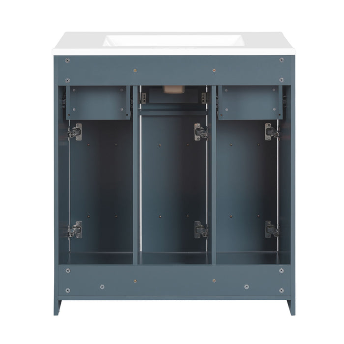 Bathroom Vanity With Undermount Sink, Soft-Close Doors, Drawers, Ceramic Sink